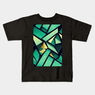 Jewel Pattern - Green Emerald, for a bit of luxury in your life! #5 Kids T-Shirt